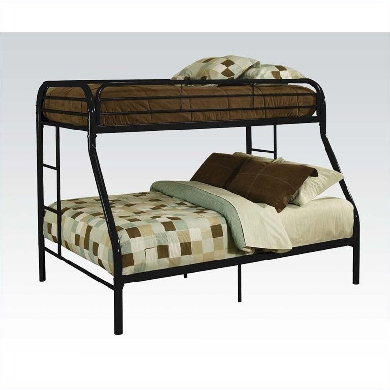 ACME Furniture Tritan Twin Over Full Metal Bunk Bed in Black