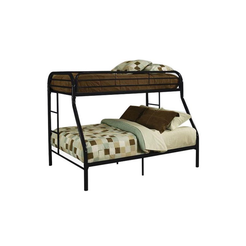 ACME Furniture Tritan Twin Over Full Metal Bunk Bed in Black