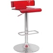 ACME Rania Swivel Adjustable Bar Stool in Red