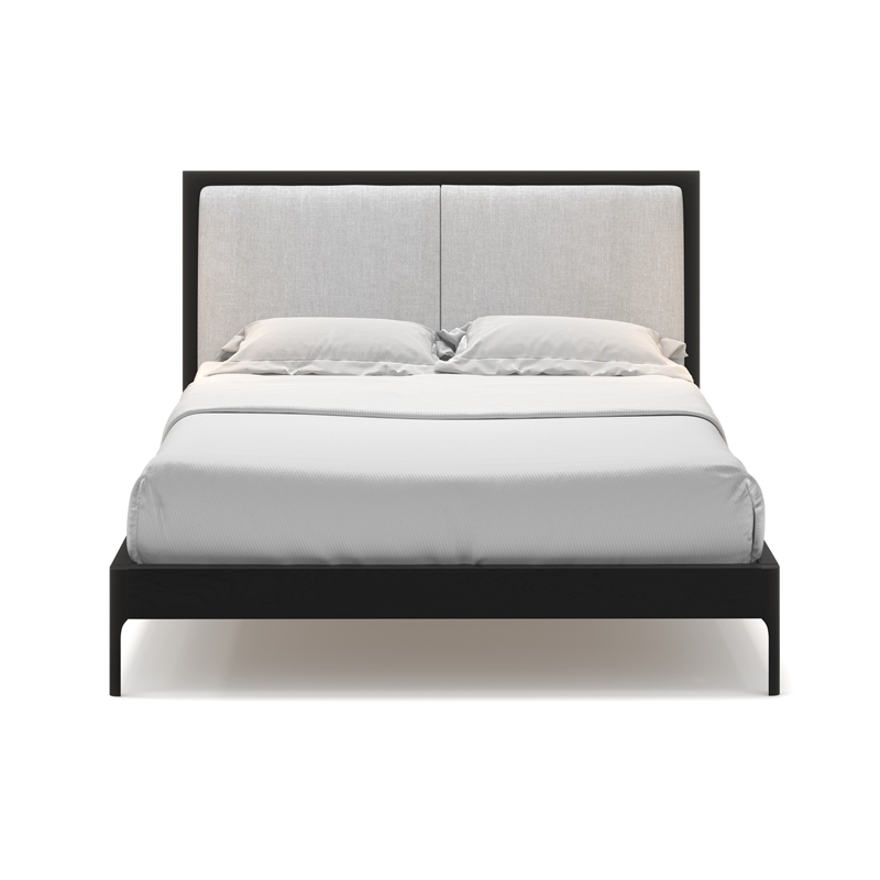 AEON Furniture Anushka Linen-Like Fabric Upholstered Full Bed in Black