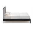 AEON Furniture Anushka Linen-Like Fabric Upholstered Full Bed in Black