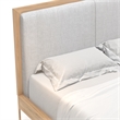 AEON Furniture Anushka Linen-Like Fabric Upholstered Full Bed in Light Oak