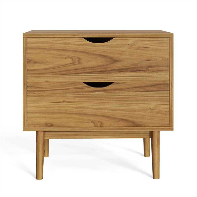 Aeon Furniture Clara 2-Drawer Nightstand in Natural