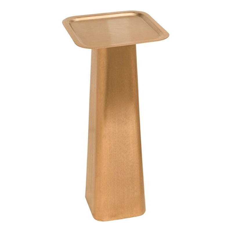 AEON Furniture Gallo Modern Iron Drink Table in Brushed Gold