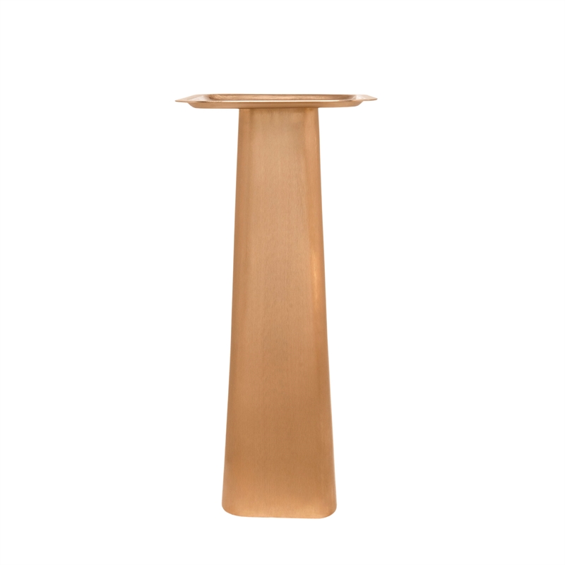 AEON Furniture Gallo Modern Iron Drink Table in Brushed Gold