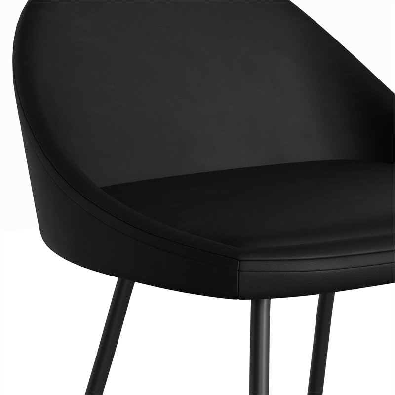 Marco Boucle Counter Height Stools in Black (Set of 2)