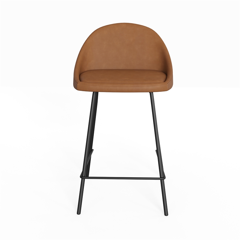 Marco Boucle Counter Height Stools in Brown (Set of 2)