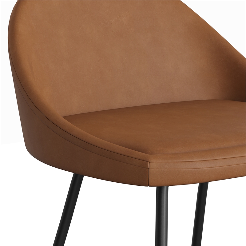 Marco Boucle Counter Height Stools in Brown (Set of 2)