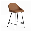 Marco Boucle Counter Height Stools in Brown (Set of 2)