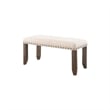 Picket House Furnishings Dex Bench in Smokey Walnut and Cream
