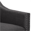 Picket House Furnishings Emery Chair WIth Ottoman in Charcoal Gray
