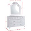 Picket House Furnishings Annie Engineered Wood Dresser and Mirror Set in White
