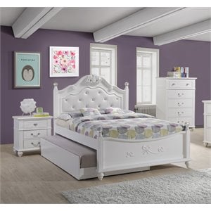 Picket House Furnishings Annie 3 Piece Full Bedroom Set in White