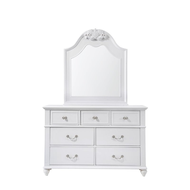 Picket House Furnishings Annie 4 Piece Full Bedroom Set in White