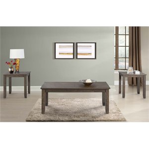 Picket House Furnishings Dex 3 Piece Coffee Table Set in Walnut