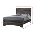 Picket House Furnishings Grayson 4 Piece Queen Panel Bedroom Set in Gray Oak