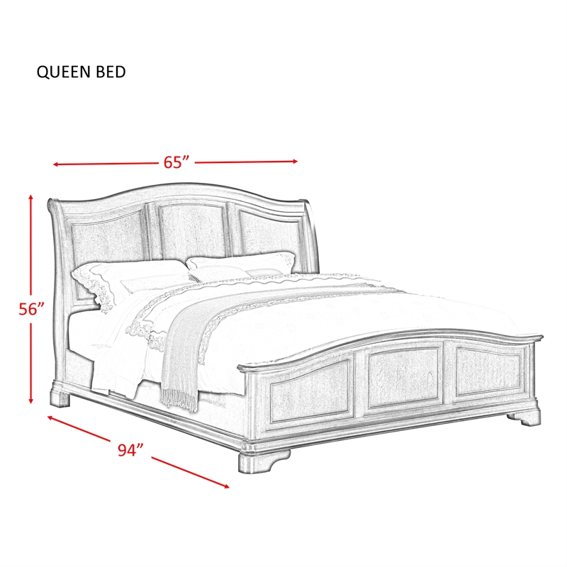Picket House Furnishings Conley Cherry Queen Panel Bed in Cherry