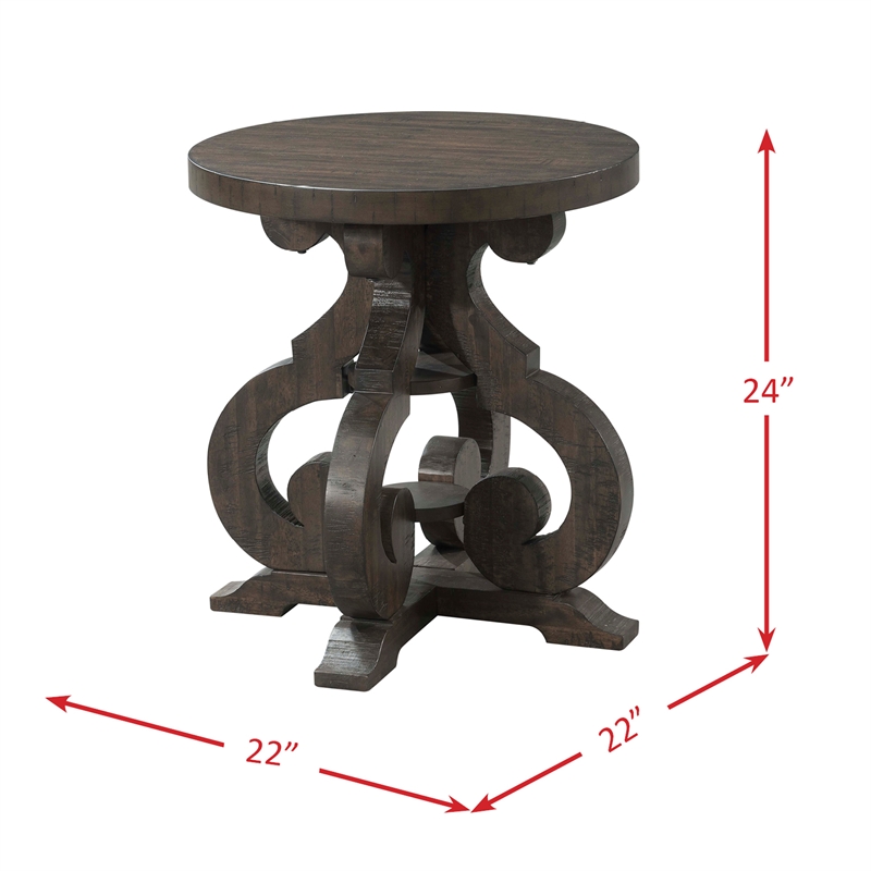 Picket House Furnshings Stanford End Table in Brown