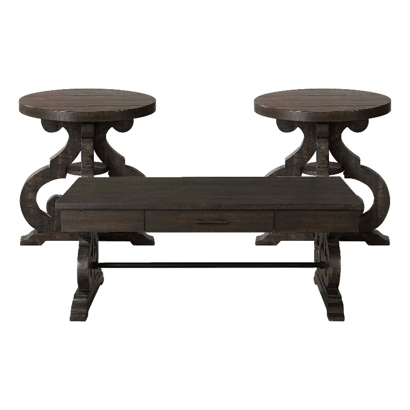 Picket House Furnishings Stanford 3PC Occasional Set in Brown