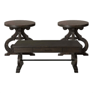 Picket House Furnishings Stanford 3PC Occasional Set in Brown