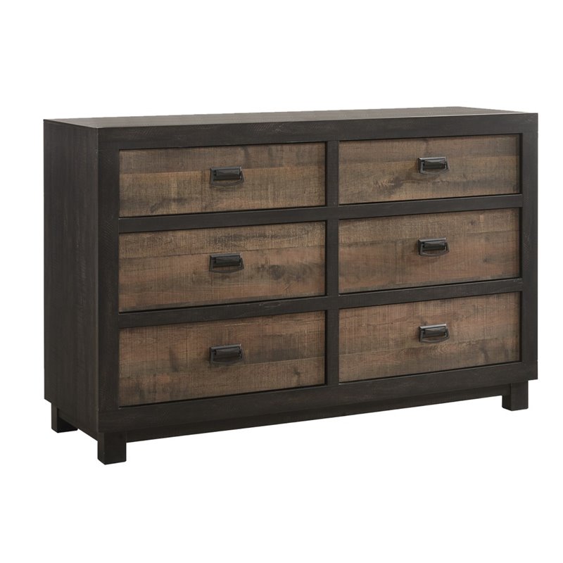 Picket House Furnishings Harrison 6 Drawer Dresser in Walnut
