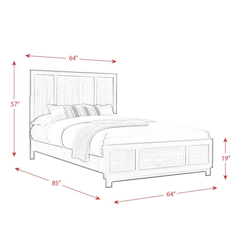 Picket House Furnishings Harrison Queen Panel Bed in Walnut