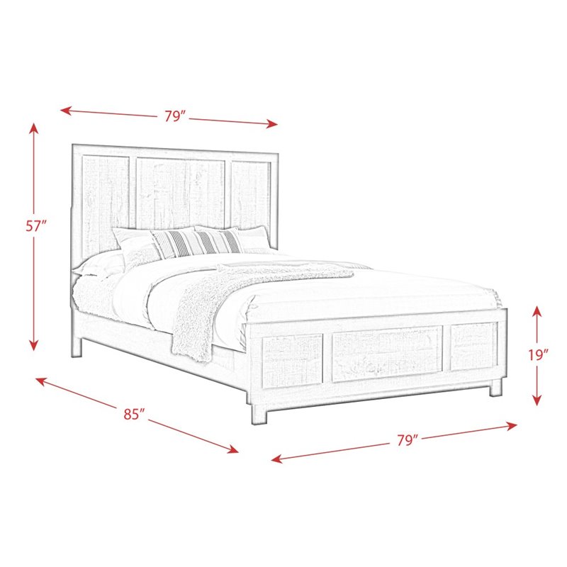 Picket House Furnishings Harrison King Panel Bed in Walnut