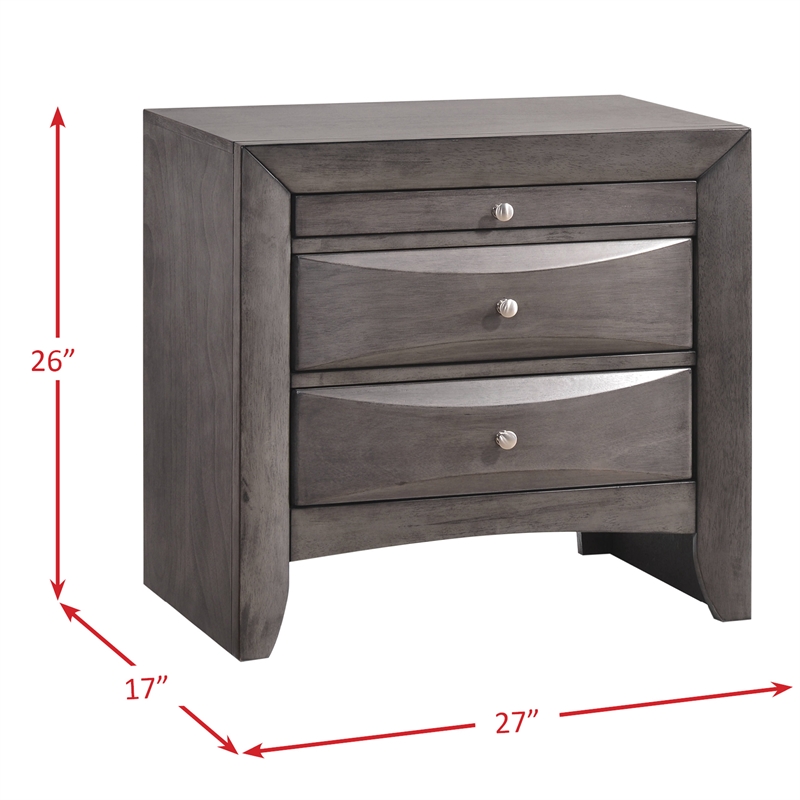 Picket House Furnishings Madison King Storage 5 Piece Bedroom Set in Gray
