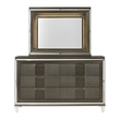 Picket House Furnishings Charlotte 6-Drawer Wood Dresser with Mirror in Brown