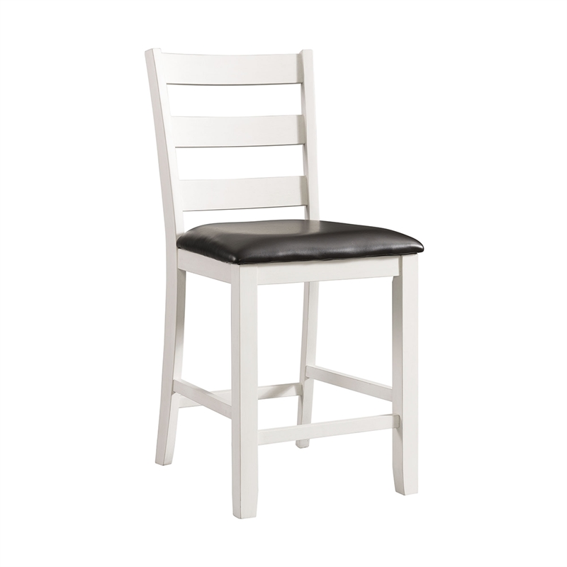Picket House Furnishings Kona 5PC Counter Height Dining Set in Walnut/White