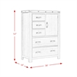 Picket House Furnishings Montauk Solid Wood 5-Drawer Gentleman's Chest in Gray