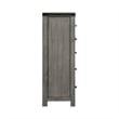 Picket House Furnishings Montauk Solid Wood 5-Drawer Gentleman's Chest in Gray