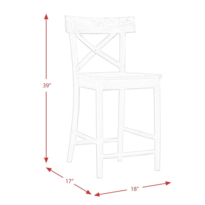 Picket House Furnishings Keaton Counter Height Stool in Natural