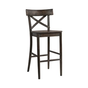 Picket House Furnishings Calhoun 30&quot Bar Stool in Dark Brown
