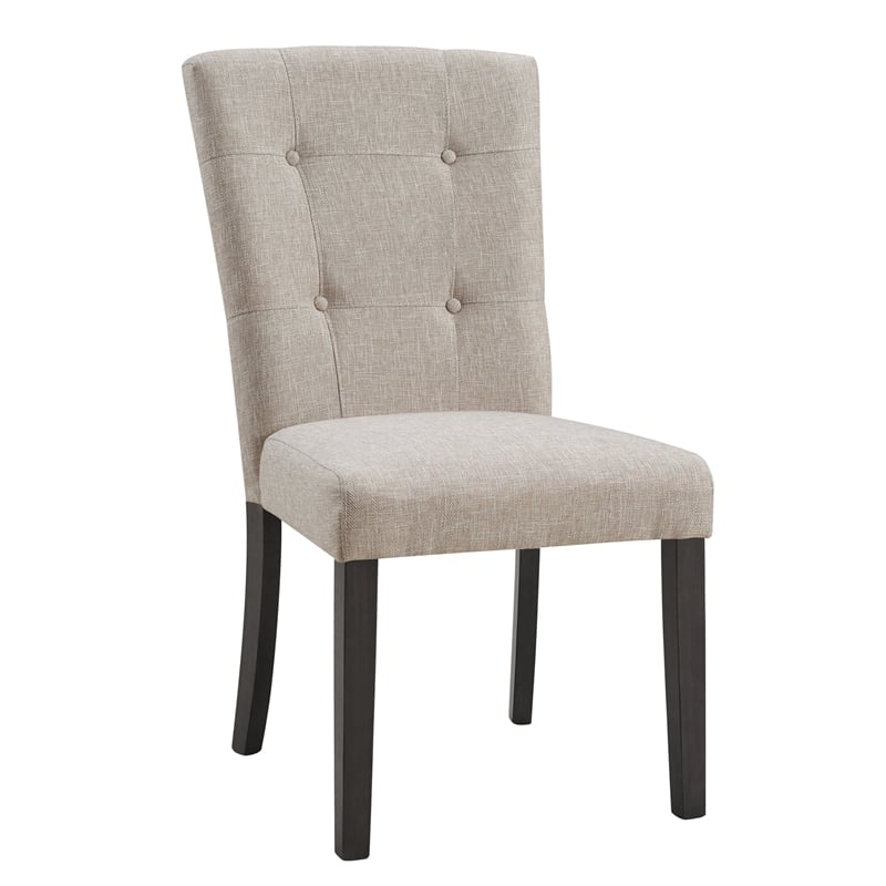 Picket House Furnishings Landon Tufted Fabric Upholstered Chair Set in Natural