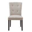 Picket House Furnishings Landon Tufted Fabric Upholstered Chair Set in Natural