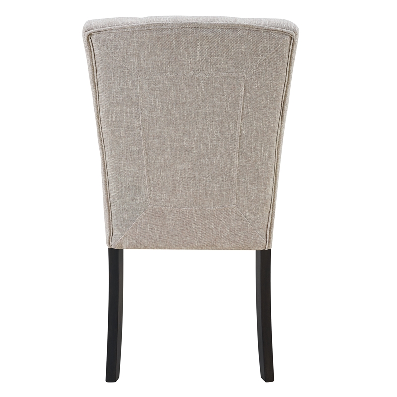 Picket House Furnishings Landon Tufted Fabric Upholstered Chair Set in Natural