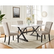 Picket House Furnishings Landon Tufted Fabric Upholstered Chair Set in Natural