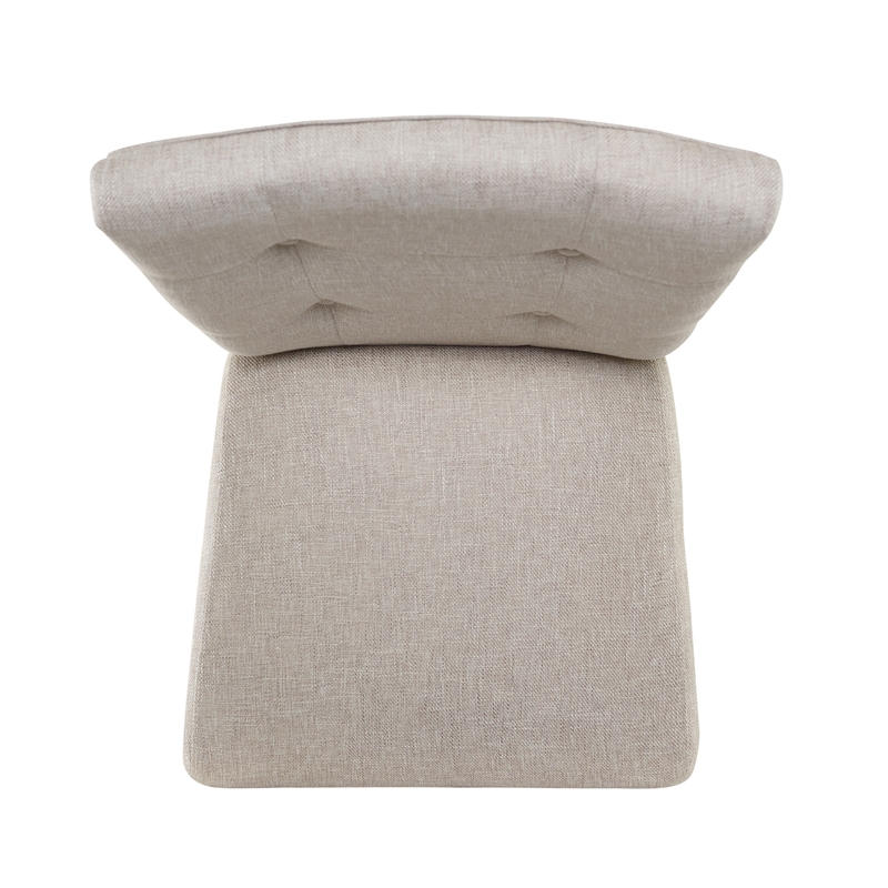 Picket House Furnishings Landon Tufted Fabric Upholstered Chair Set in Natural