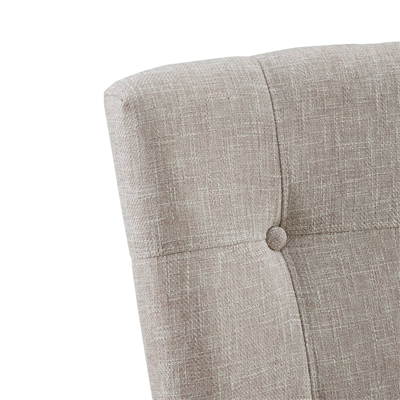 Picket House Furnishings Landon Tufted Fabric Upholstered Chair Set in Natural