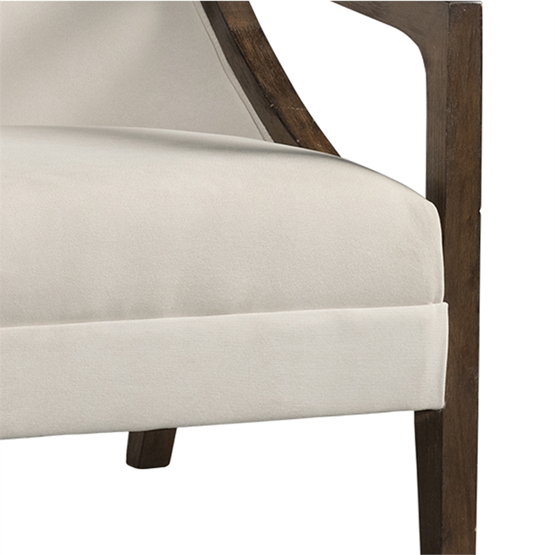 Picket House Furnishings Dayna Beige Accent Chair with Brown Frame