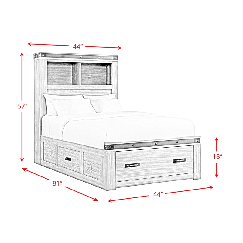 Picket House Furnishings Montauk Youth Twin Platform Storage Bed