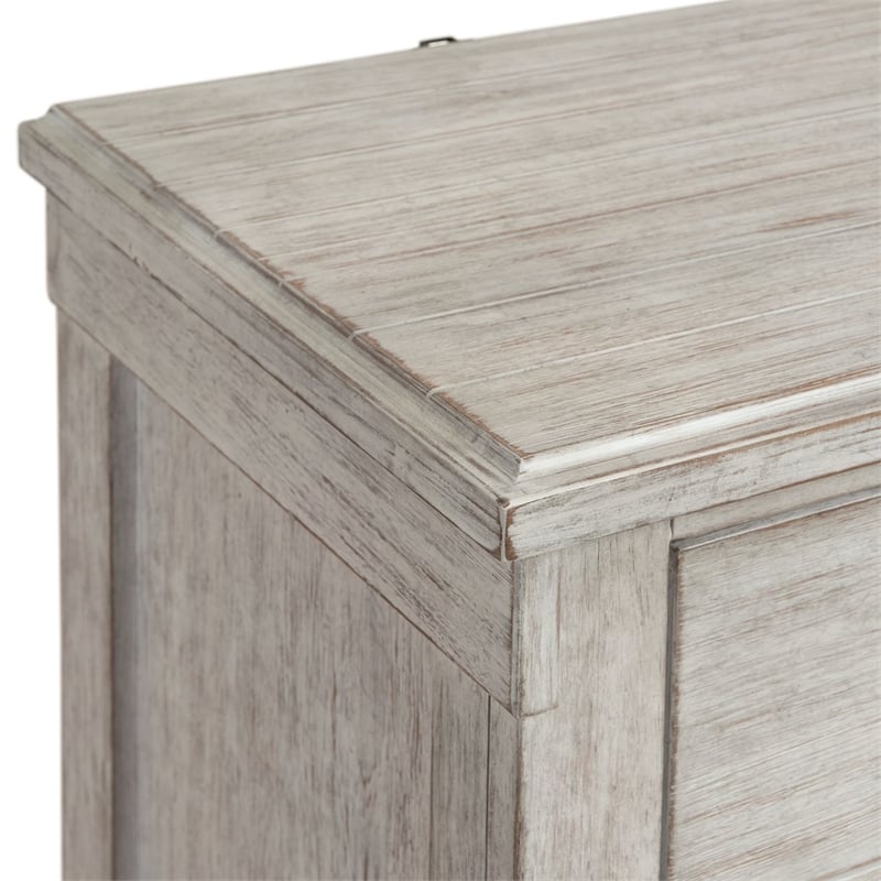 Picket House Furnishings Jack 2-Drawer Nightstand with USB Ports in White