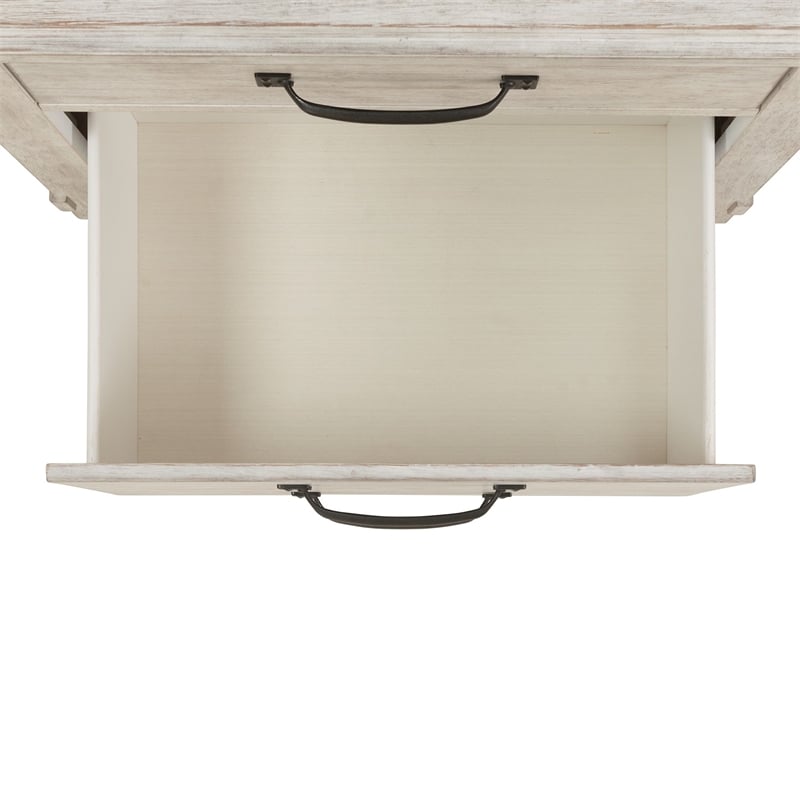 Picket House Furnishings Jack 2-Drawer Nightstand with USB Ports in White