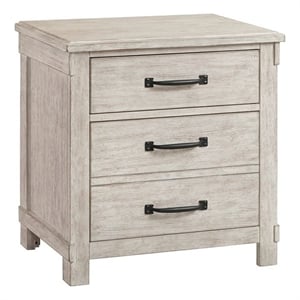 Picket House Furnishings Jack 2-Drawer Nightstand with USB Ports in White