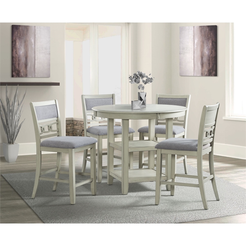Picket House Furnishings Taylor Counter Height Side Chair Set in Bisque