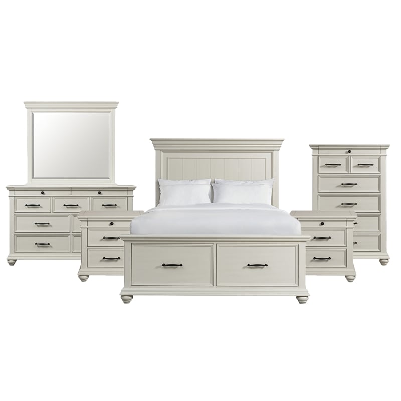 Picket House Furnishings Brooks King Platform Storage 6PC Bedroom Set