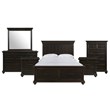 Picket House Furnishings Brooks Queen Platform Storage 6PC Bedroom Set in Black