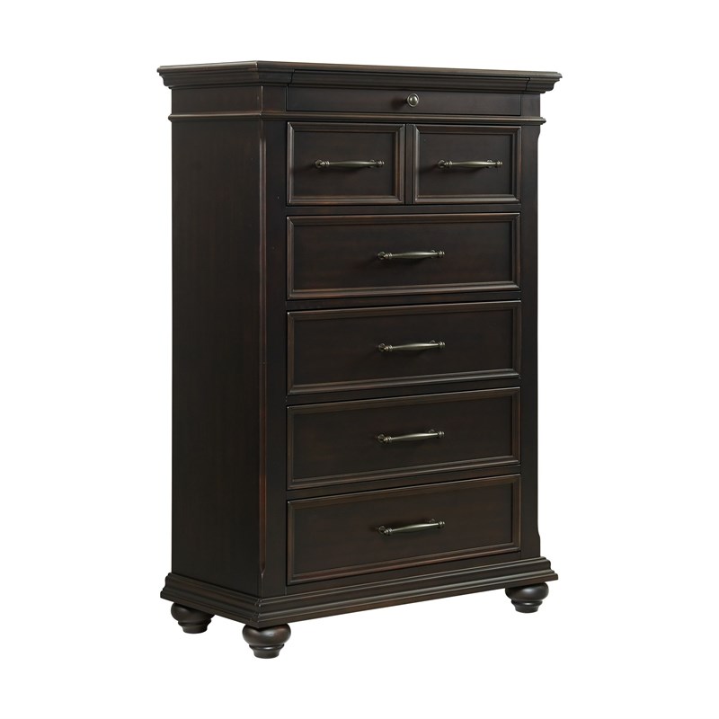 Picket House Furnishings Brooks Queen Platform Storage 6PC Bedroom Set in Black