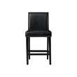 Picket House Furnishings Pia Faux Leather Counter Side Chair in Black (Set of 2)